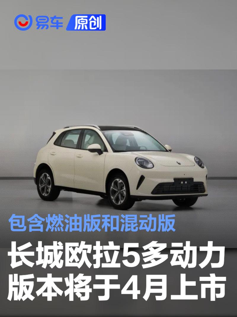 长城欧拉5多动力版本将于4月上市 包含燃油版和混动版