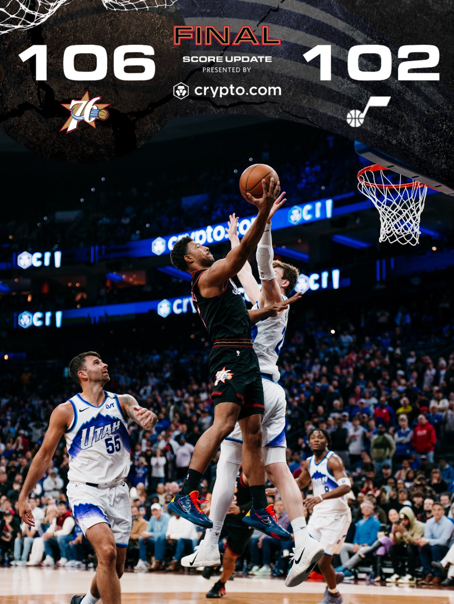 乔治替身是他?72万锋线背靠背轰42+17 赛场舞蹈引爆费城球馆