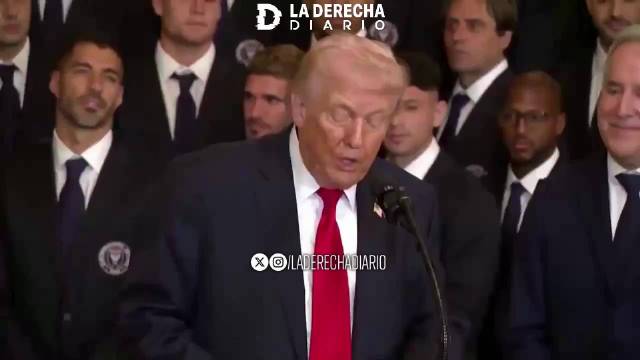 特朗普在白宫欢迎梅西及迈阿密国际队