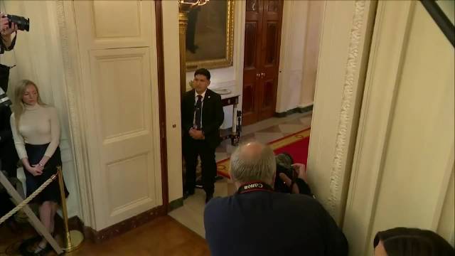 梅西和特朗普抵达画面