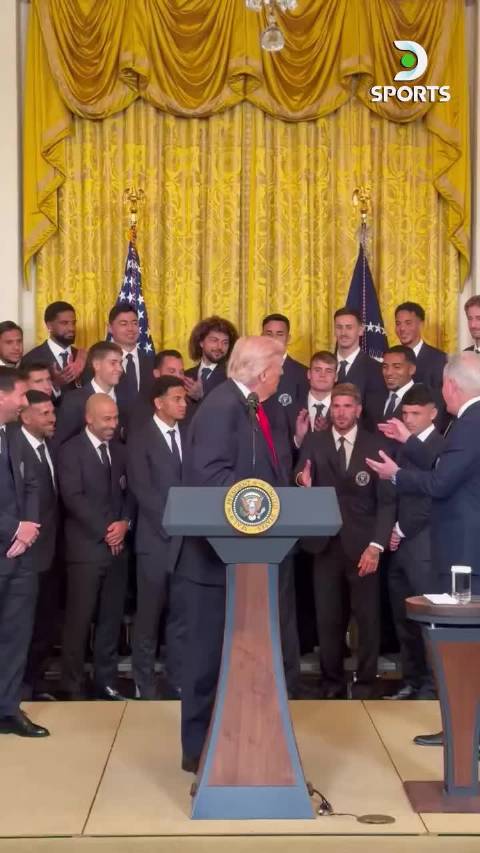 特朗普会见迈阿密国际队调侃球员长相