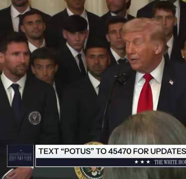 特朗普白宫接见迈阿密国际队，谈及美伊战争球员神情凝重