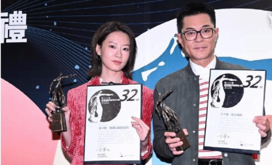 古天乐说从小看刘青云的戏长大 俩人握手好像中间有地雷