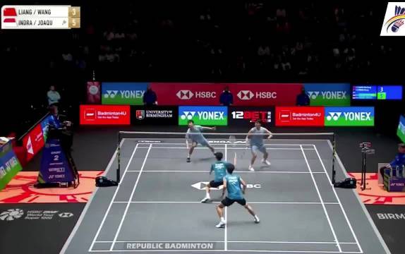 梁伟铿王昶0比2负印尼组合无缘全英赛四强