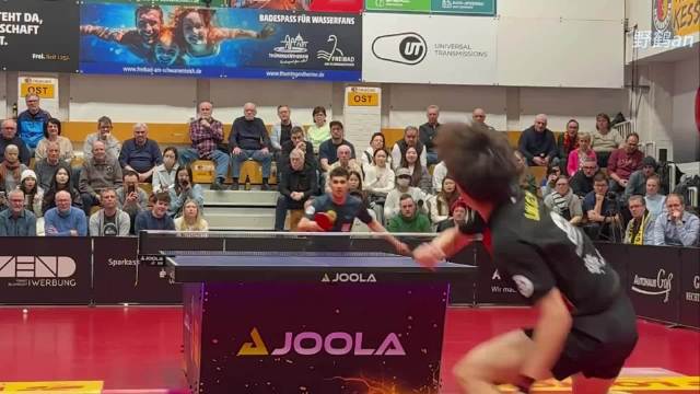 林高远欧冠赛场展现乒乓球极致魅力