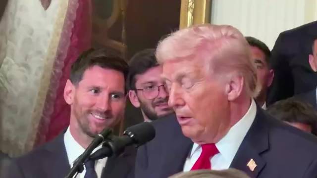 特朗普讲话提及古巴梅西笑容消失