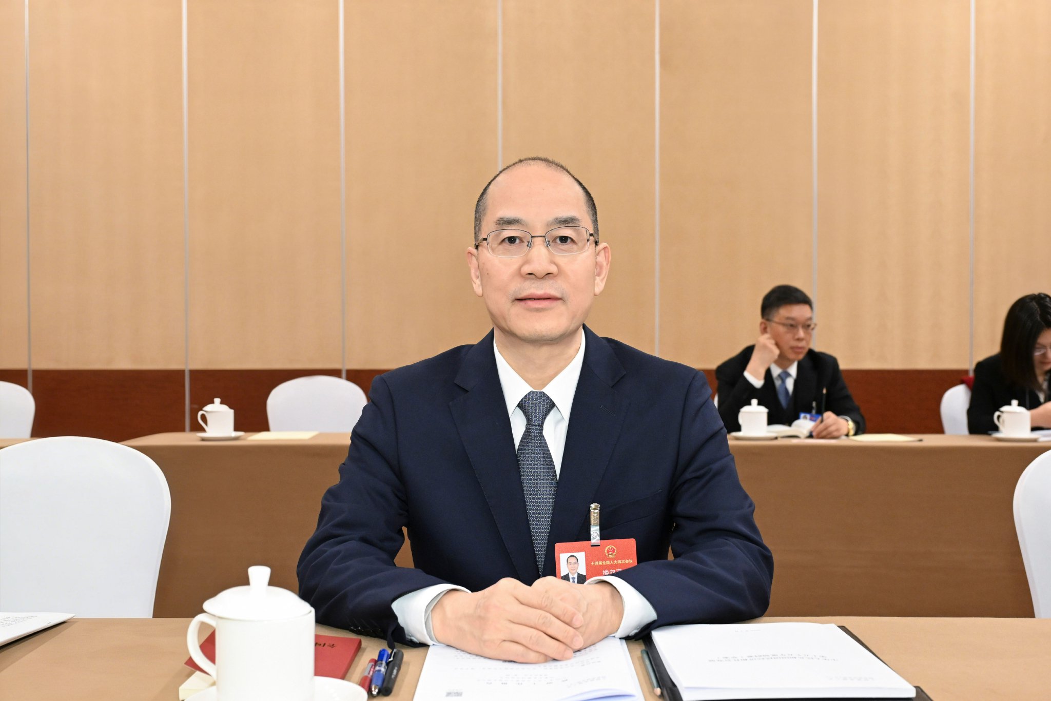 全國人大代表，中國移動上海公司黨委書記、董事長、總經理樓向平。受訪者供圖