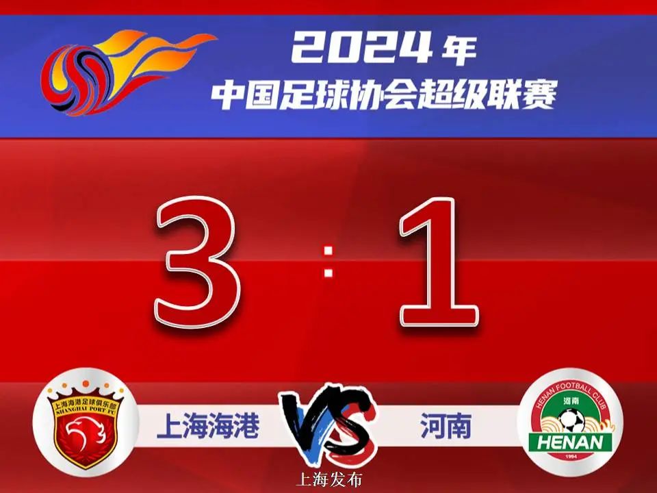 【足球】终场前绝杀!上海海港3-1战胜河南