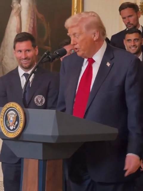 特朗普白宫接见梅西引伊朗球迷焚烧球衣抗议