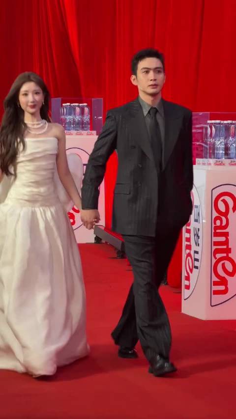 张彬彬毛晓彤黑白配牵手走红毯