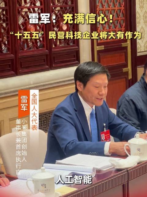 两会@ 你 | 全国人大代表雷军：充满信心！“十五五”民营科技企业将大有作为