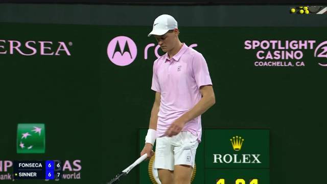 丰塞卡错失3盘点遭辛纳逆转