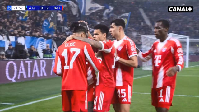 1/8决赛首回合 亚特兰大1比6拜仁 法语原声全场精华