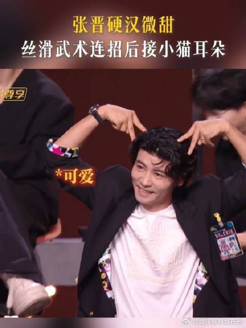 张晋硬汉微甜，丝滑武术连招后接小猫耳朵