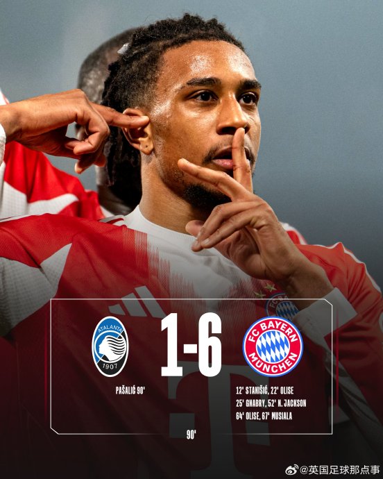 拜仁慕尼黑对阵亚特兰大这场6-1的比赛中，奥利塞的具体表现和数据如何？