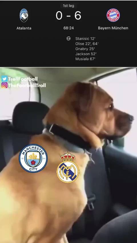 皇马曼城关注无凯恩拜仁，欧冠6比1胜亚特兰大