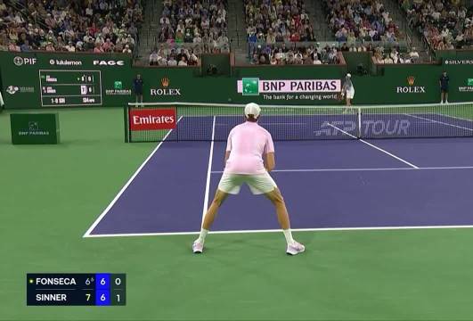 丰塞卡两盘抢七惜败辛纳，全场底线对抗占优