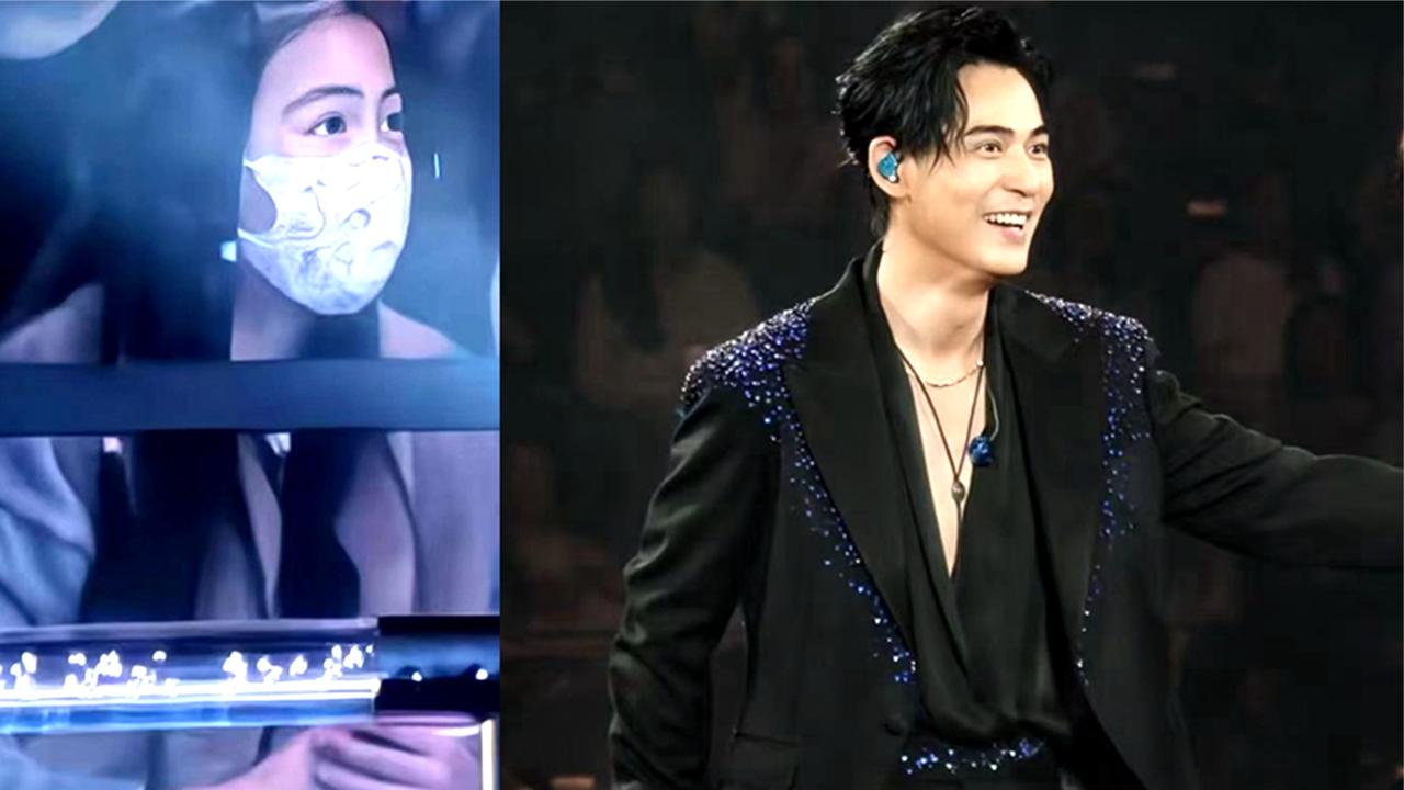 罕见！周渝民太太携9岁女儿现身F4演唱会 小公主大眼睛高鼻梁随爸