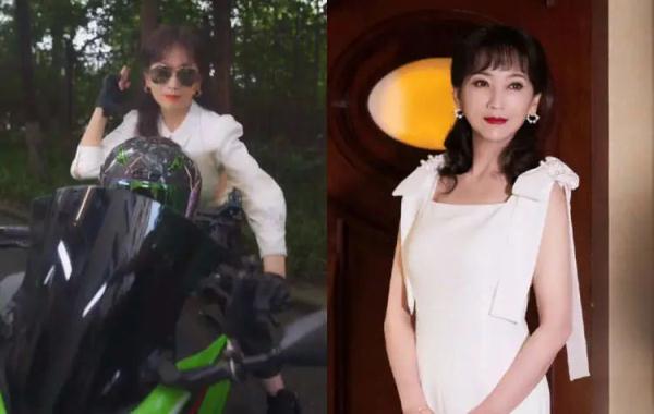 68岁赵雅芝骑重机车,网友:最美白娘子!
