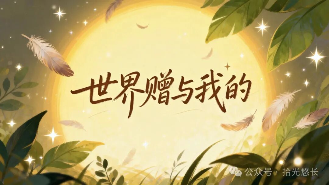 每日一歌|《世界赠予我的》:把生活的苦与甜,都唱成温柔的馈赠