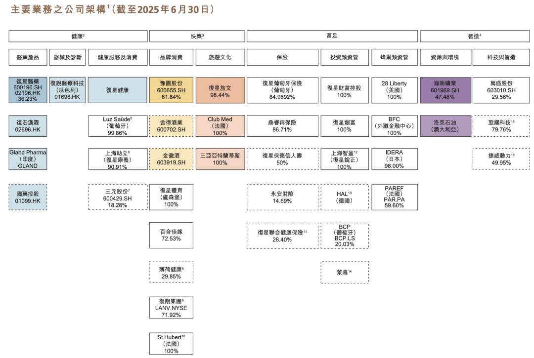 图源：复星国际半年报