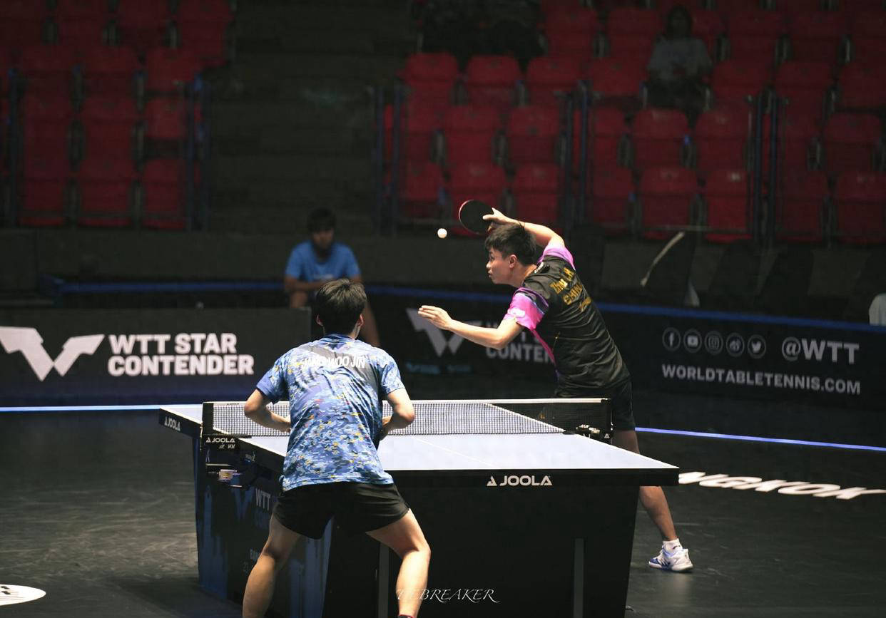 林昀儒力克周启豪，张本美和轻松战胜赫尔希，全场悬念不足