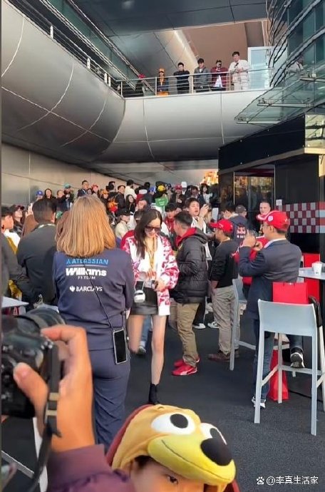 陈若仪在上海F1赛场晒出的未修图合影具体细节有哪些？