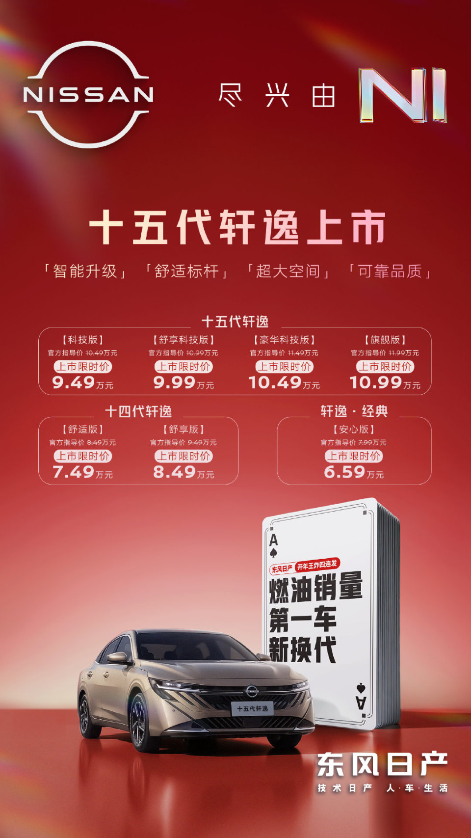 油电同智,终身双保!东风日产十五代轩逸焕新上市