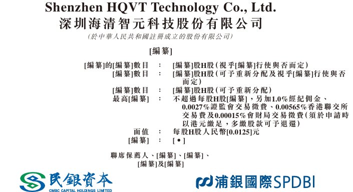 新股消息 | 海清智元二次递表港交所