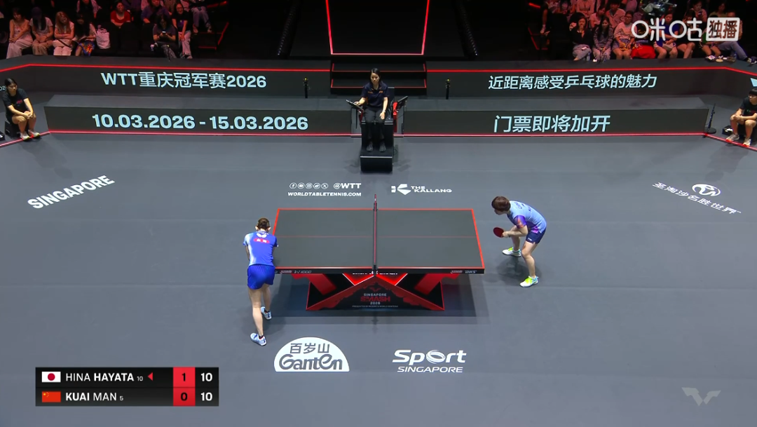 新加坡大满贯 | 五局大战!蒯曼2比3惜败早田希娜,止步女单16强