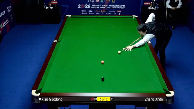 斯诺克世界公开赛肖国栋轰103分，张安达4-2领先