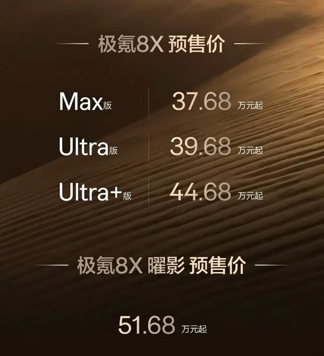 极氪8X预售：37.68万破豪华垄断