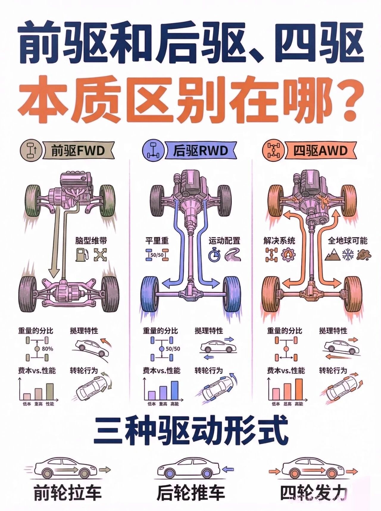 汽车前驱、后驱、四驱区别！_汽车|汽车工业协会|陕西省|陕西省汽车工业协会
