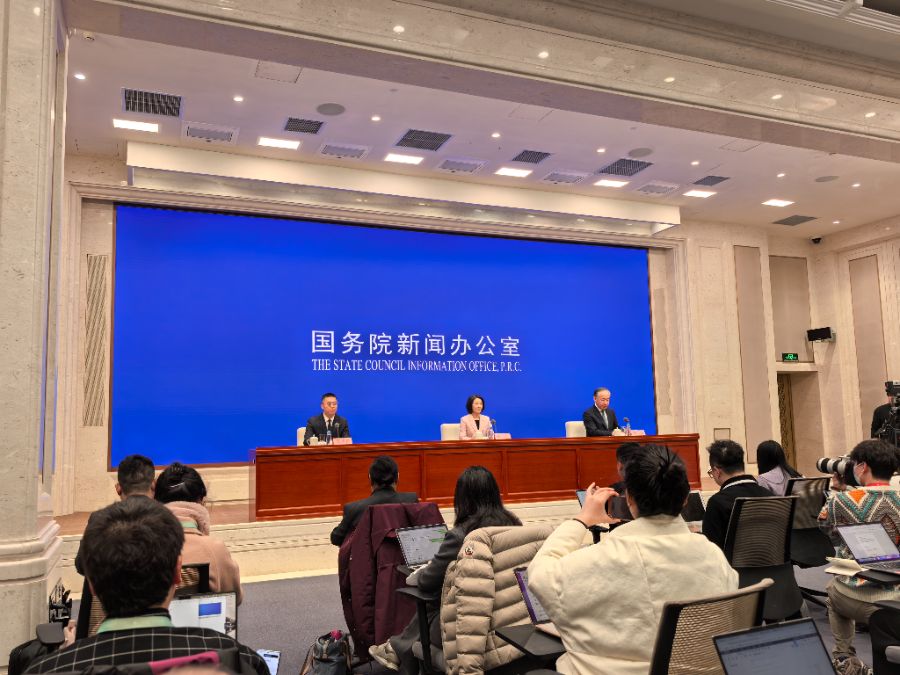 3月18日，国新办就2026中关村论坛年会有关情况举行新闻发布会。（冉黎黎/图）