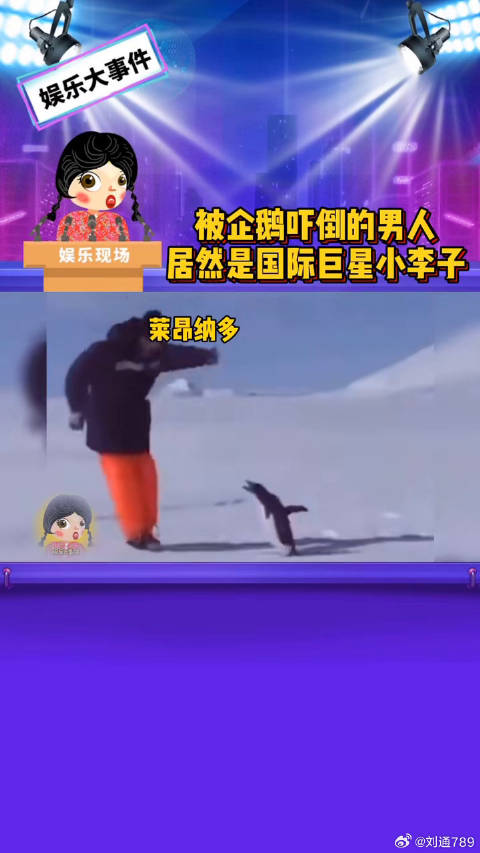 才知道被企鹅吓倒的男人居然是国际巨星莱昂纳多，小李子应该是个谐星吧