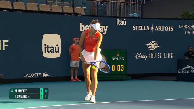 斯瓦泰克迈阿密首战遭里内特逆转出局