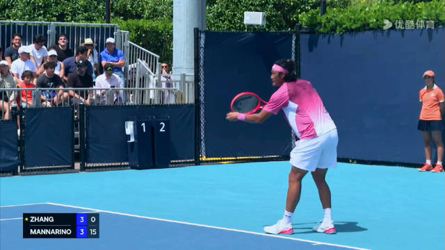 张之臻迈阿密赛首盘3比4落后