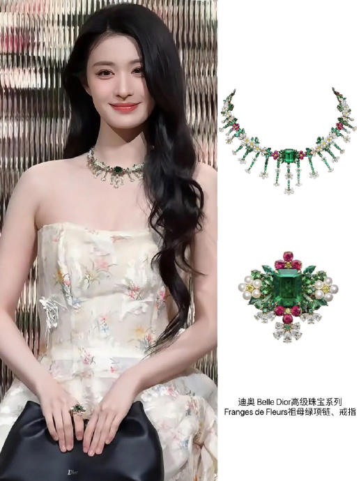 王楚然在苏州迪奥高级珠宝展中的具体造型和表现如何？