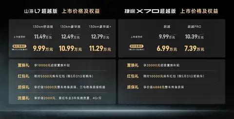 插混、燃油齐发！2026款捷途山海L7超越版/捷途X70超越版上市