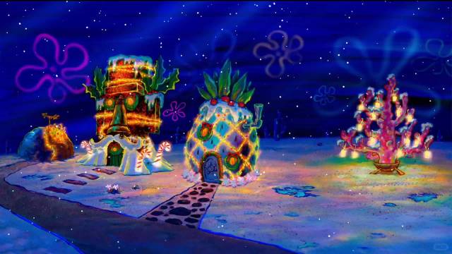 张子枫周也等女星壁纸套图分享，含海绵宝宝等卡通元素