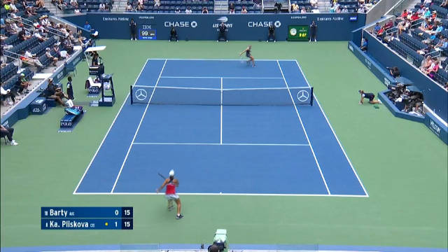 战术与力量的结合 卡·普利斯科娃底线压制+网前封锁尽在掌握