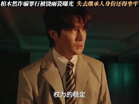 她的盛焰：柏木然诈骗罪行被饶雨瓷曝光，失去继承人身份还得坐牢！