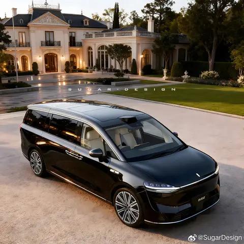 智界V9最新渲染图曝光：车身修长 或配备旋转座椅