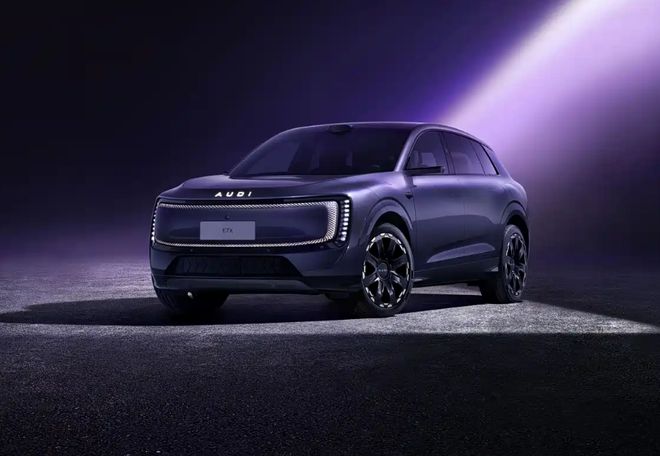 奥迪E7X官图发布！超5米长，配投影大灯，2026年上市