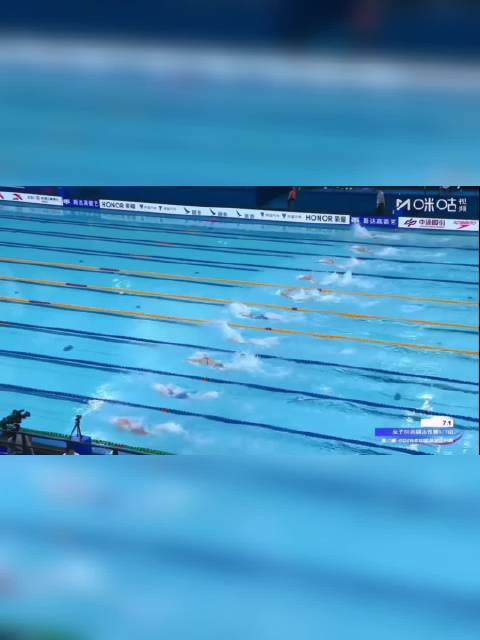 张雨霏50蝶预赛小组第一晋级决赛