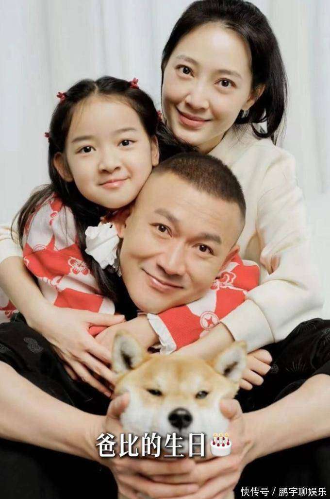 秦子越晒全家福，庆祝聂远48岁生日，二胎3岁女儿首次正脸出镜