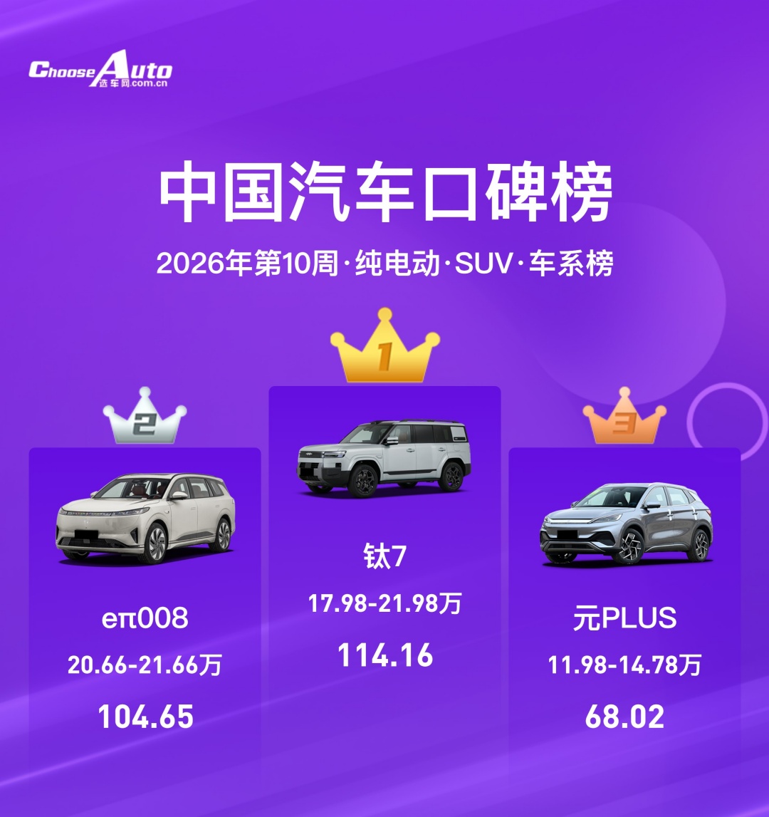 口碑榜里的\"真香\"与\"意外\"：2026年第10周新能源市场众生相