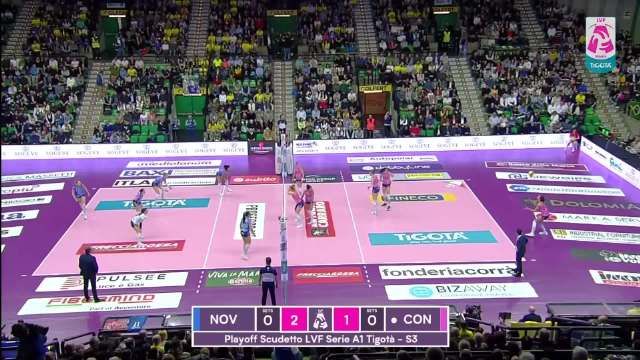 朱婷19分助科内3-1逆转诺瓦拉夺赛点