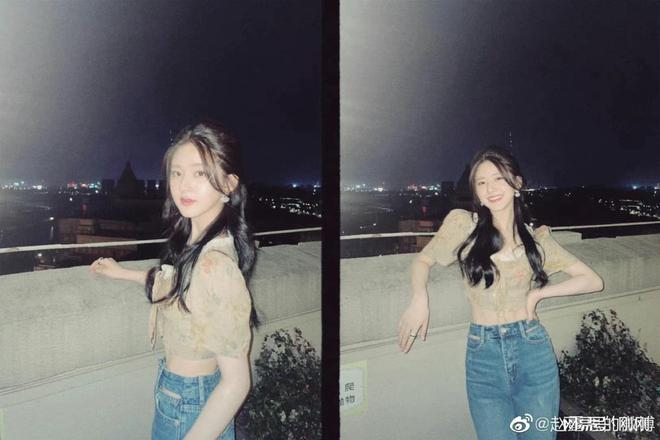 清纯女神：赵露思胶片感收工照