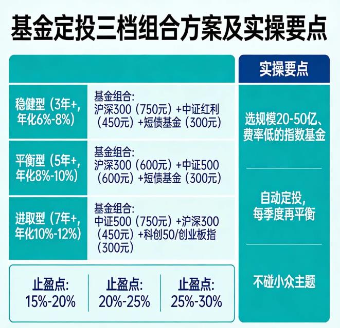 基金定投每月1500元,选什么组合?
